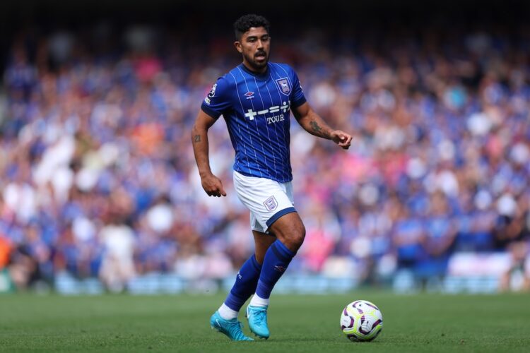 IPSWICH, ENGLAND: Massimo Luongo of Ipswich during the Premier League match between Ipswich Town FC and Liverpool FC at Portman Road on August 17, ...