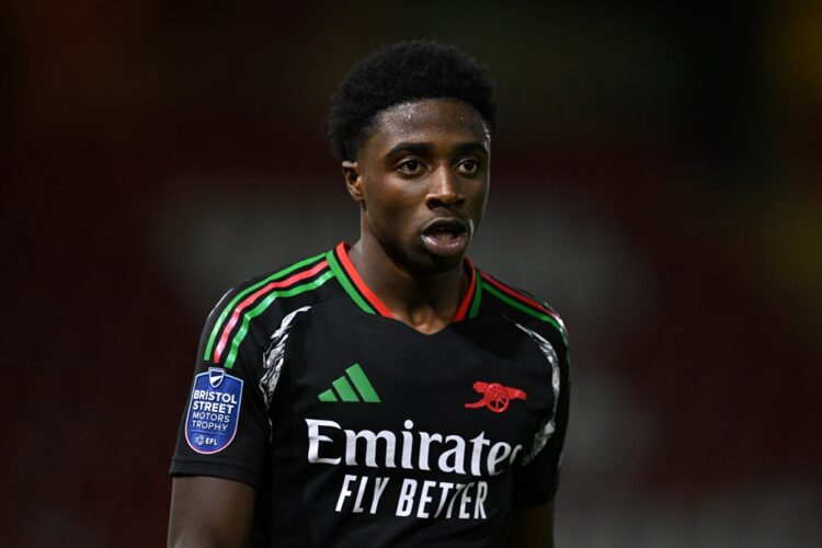 LONDON, ENGLAND: Ismael Kabia of Arsenal during the Bristol Street Motors Trophy match between Leyton Orient and Arsenal U21 at Gaughan Group Stadi...