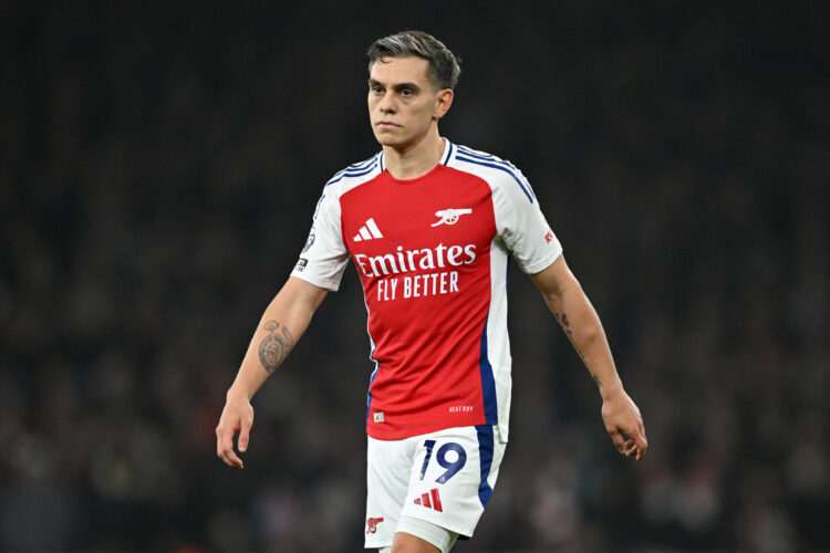 LONDON, ENGLAND - JANUARY 15: Leandro Trossard of Arsenal during the Premier League match between Arsenal FC and Tottenham Hotspur FC at Emirates S...
