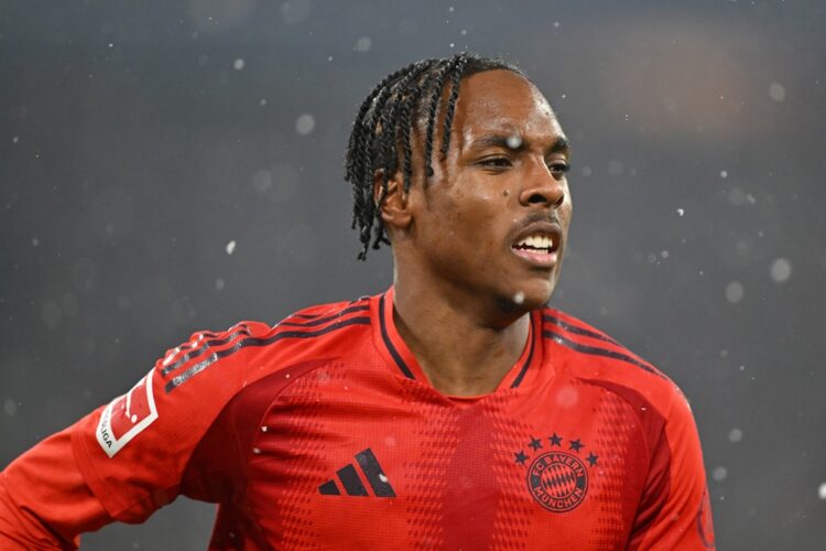 MUNICH, GERMANY: Mathys Tel of FC Bayern München looks on during the Bundesliga match between FC Bayern München and TSG 1899 Hoffenheim at Allianz ...