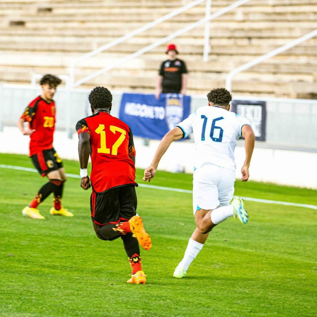 Chelsea talent provides assist for Arsenal as trial continues 3 Marcell Washington playing for the England u16s (Photo via Washington on Instagram)