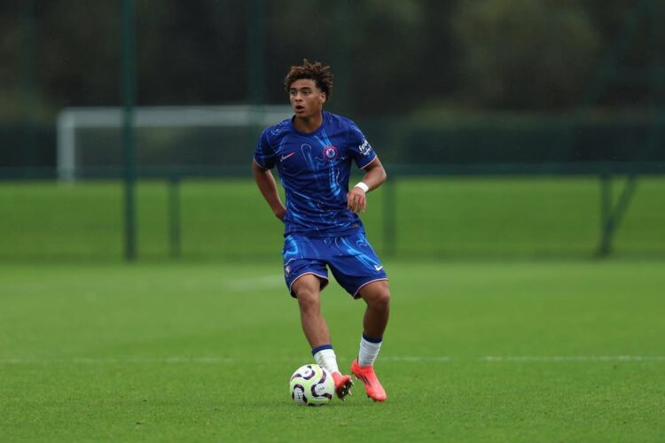 Marcell Washington playing for Chelsea (Photo via Washington on Instagram)