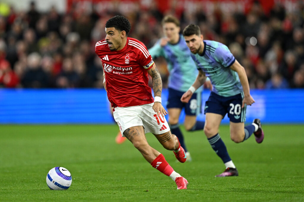 Spurs miss out on £60m signing ahead of Arsenal clash 3 NOTTINGHAM, ENGLAND - FEBRUARY 26: Morgan Gibbs-White of Nottingham Forest runs with the ball whilst under pressure from Jorginho of Arsenal during the Premier League match between Nottingham Forest FC and Arsenal FC at City Ground on February 26, 2025 in Nottingham, England. (Photo by Michael Regan/Getty Images)