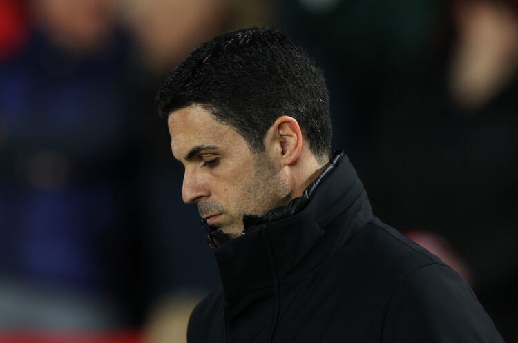 NOTTINGHAM, ENGLAND - FEBRUARY 26: Mikel Arteta, the Arsenal manager, looks on during the Premier League match between Nottingham Forest FC and Ars...