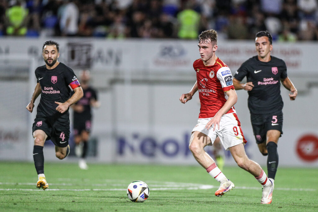 Tottenham beat Arsenal to 17yo striker, will join January 2026 2 BAKU, AZERBAIJAN - AUGUST 15: Mason Melia #9 of St Patrick's Athletic during the UEFA Conference League third qualifying round second leg match between Sabah and St Patrick's Athletic at Alinja Stadium on August 15, 2024 in Baku, Azerbaijan. (Photo by Aziz Karimov/Getty Images)