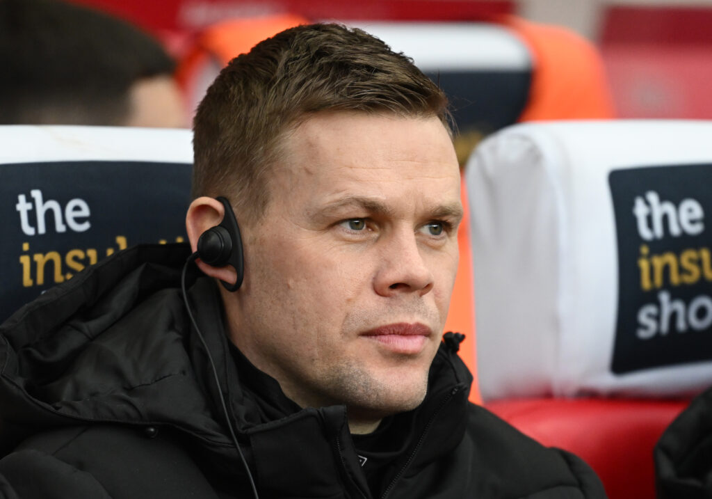 Manager defends former Gunner after more heated scenes at Stoke 3 STOKE ON TRENT, ENGLAND - FEBRUARY 08: Stoke City assistant coach Ryan Shawcross during the Emirates FA Cup Fourth Round match between Stoke City and Cardiff City at Bet365 Stadium on February 08, 2025 in Stoke on Trent, England. (Photo by Gareth Copley/Getty Images)