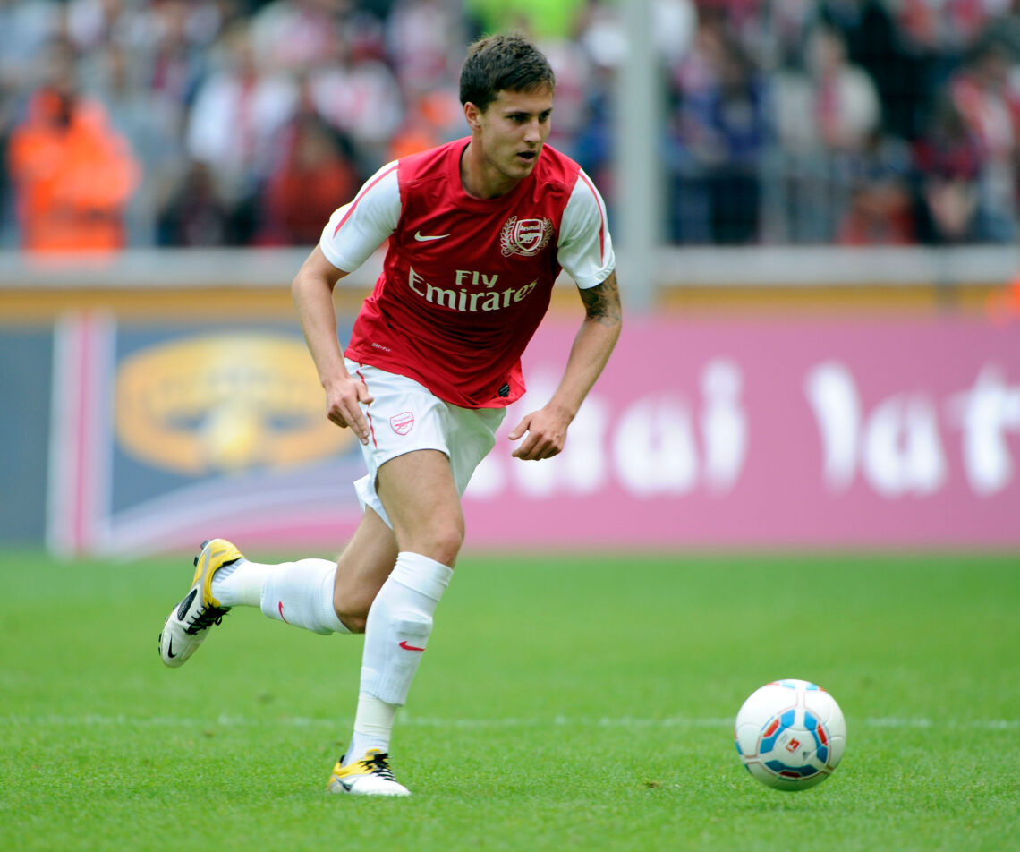 COLOGNE, GERMANY - JULY 23: Conor Henderson of Arsenal runs with the ball during the International pre-season friendly match between 1.FC Koeln and...