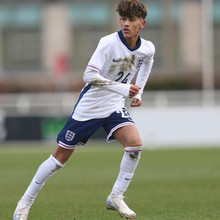 JJ Gabriel with the England u15s (Photo via Gabriel on Instagram)