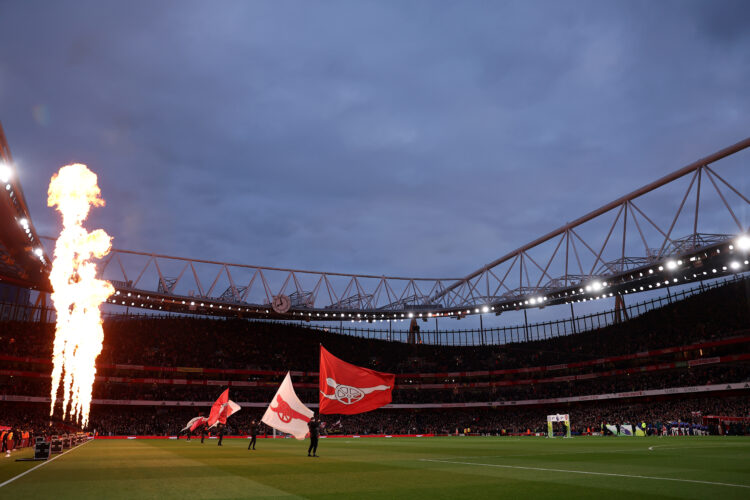 LONDON, ENGLAND - APRIL 23: A general view during the Premier League match between Arsenal FC and Chelsea FC at Emirates Stadium on April 23, 2024 ...