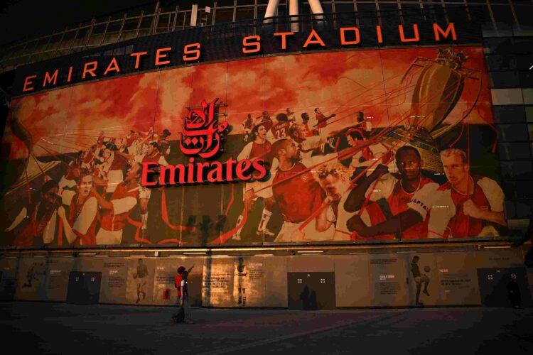 LONDON, ENGLAND - MARCH 26: General view outside the stadium prior to the UEFA Women's Champions League Quarter Finals Second Leg match between Ars...