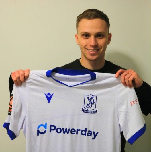 Nathan Tormey after signing for Enfield Town (Photo via Enfield on Twitter)