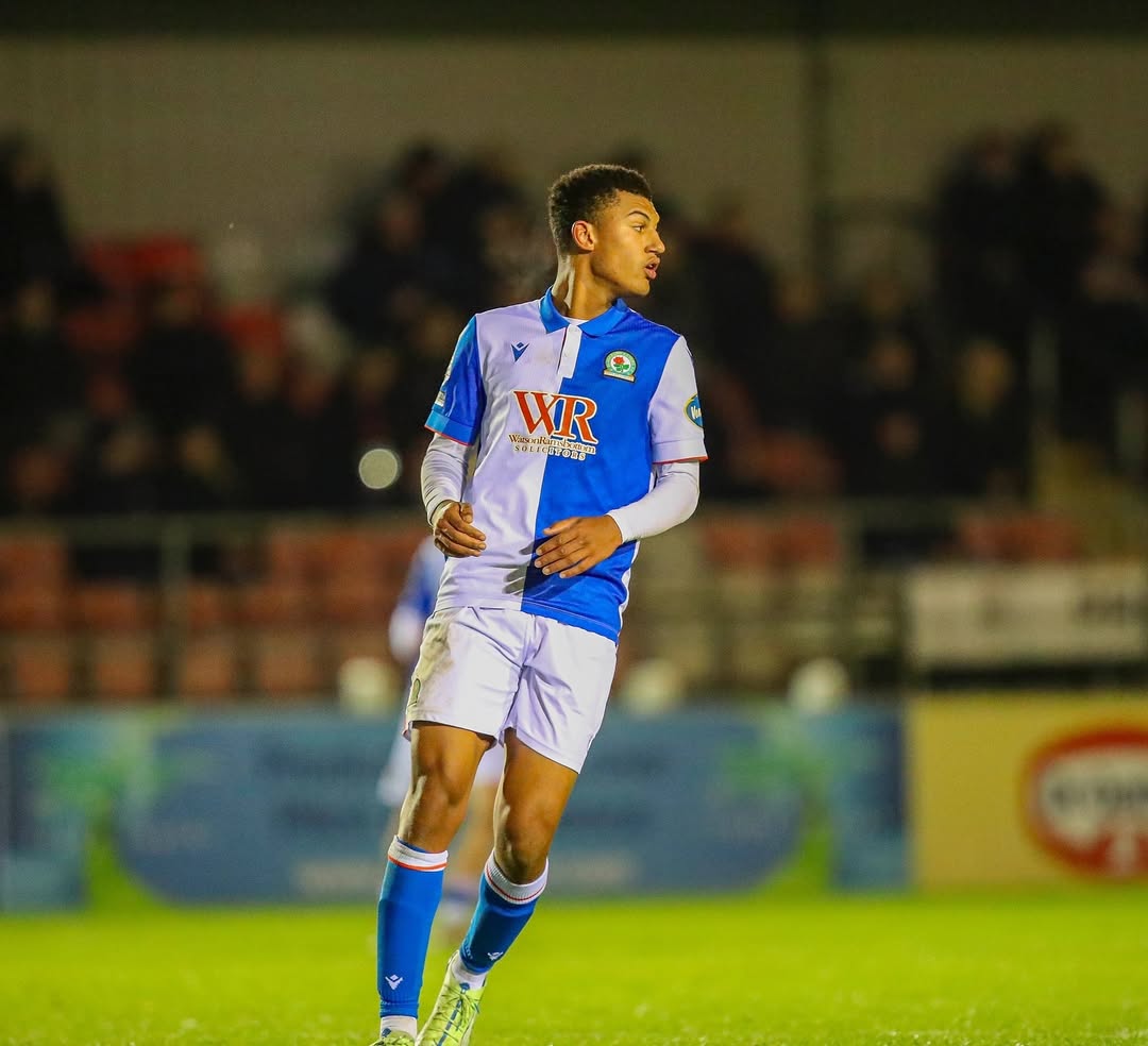Harvey Higgins playing for the Blackburn Rovers u21s (Photo via Higgins on Instagram)