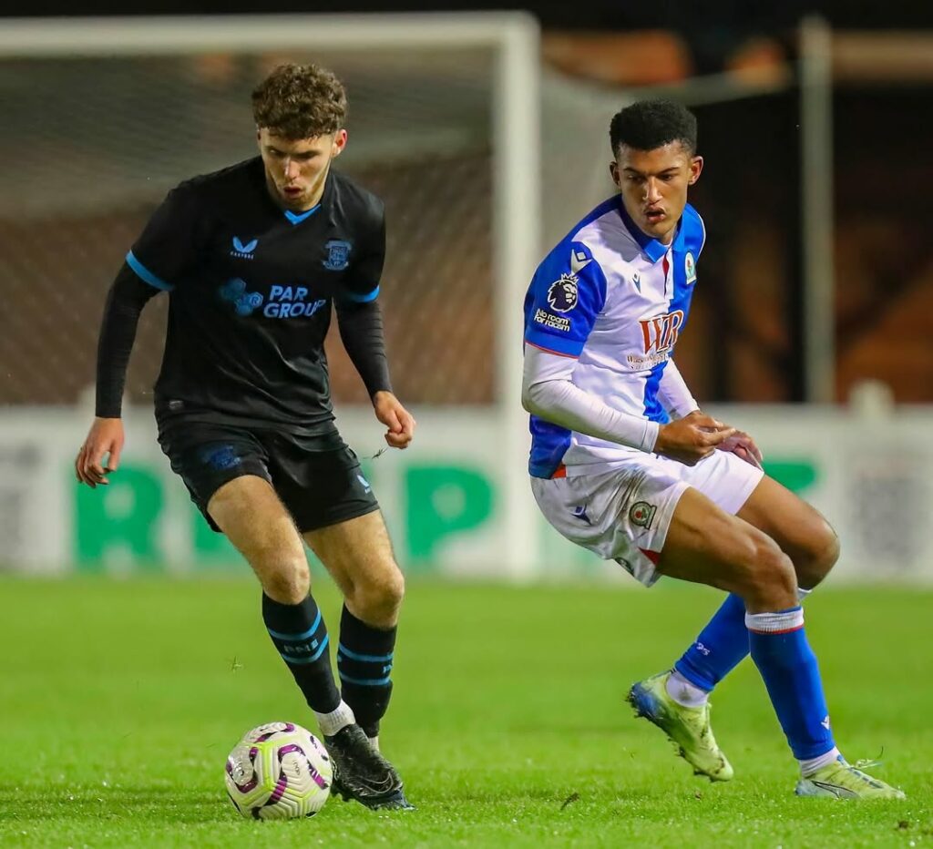 Harvey Higgins playing for the Blackburn Rovers u21s (Photo via Higgins on Instagram)
