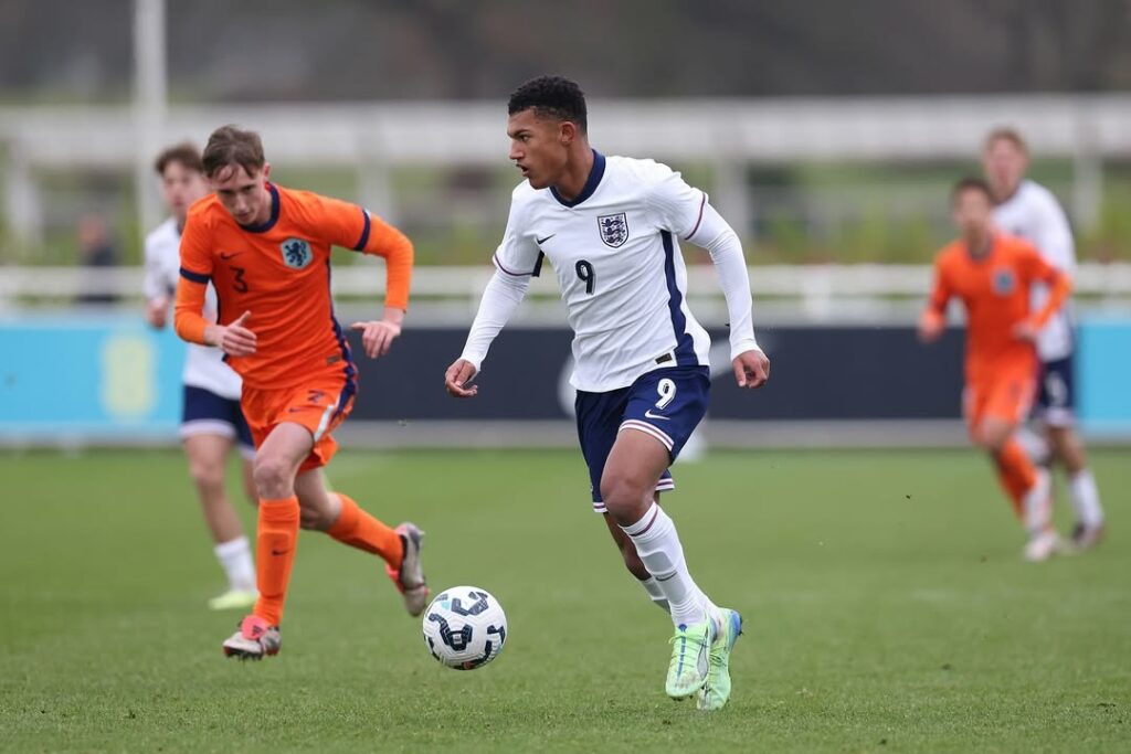 Harvey Higgins with the England u16s (Photo via Higgins on Instagram)