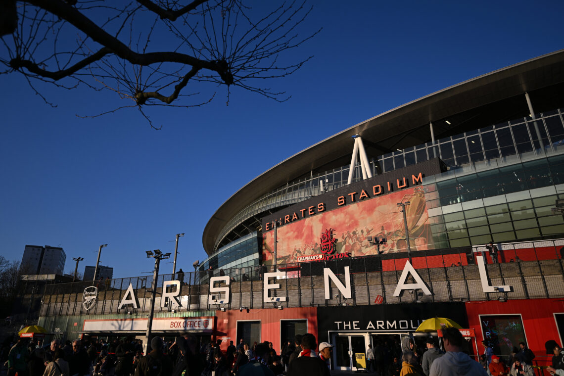 LONDON, ENGLAND - APRIL 01: General view outside the stadium prior to the Premier League match between Arsenal FC and Fulham FC at Emirates Stadium...