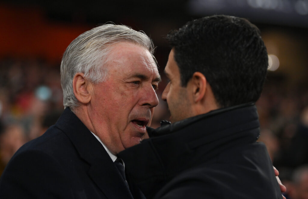 Ancelotti plans changes vs Arsenal but Real Madrid starter remains absent 2 LONDON, ENGLAND - APRIL 08: Carlo Ancelotti, Head Coach of Real Madrid, shakes hands with Mikel Arteta, Manager of Arsenal, prior to the UEFA Champions League 2024/25 Quarter Final First Leg match between Arsenal FC and Real Madrid C.F. at Emirates Stadium on April 08, 2025 in London, England. (Photo by Justin Setterfield/Getty Images)