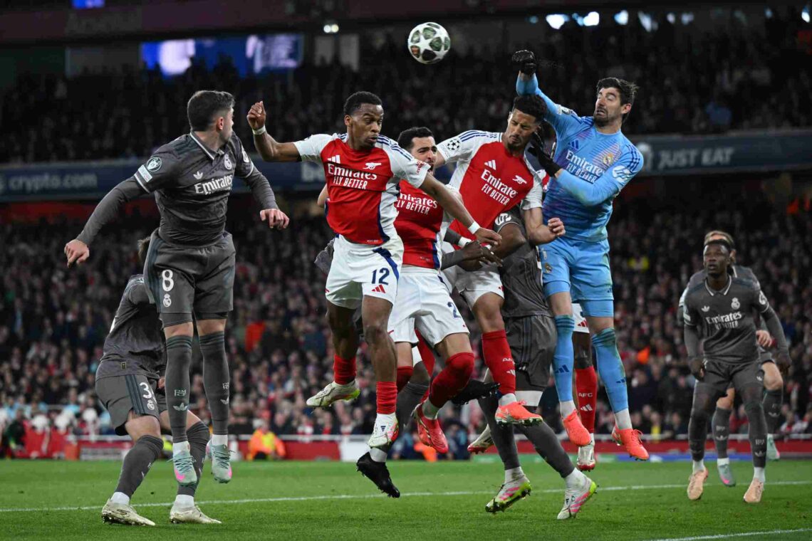 arsenal fc v real madrid cf uefa champions league 2024 25 quarter final first leg 5