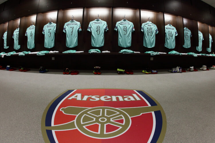 SINGAPORE - JULY 28: General view of Arsenal dressing room ahead of the International Champions Cup match between Arsenal and Paris Saint Germain a...