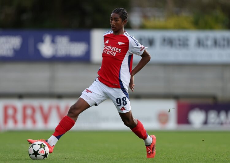 BOREHAMWOOD, ENGLAND: Marli Salmon of Arsenal during the UEFA Youth League match between Arsenal and Shakhtar Donetsk at Meadow Park on October 22,...