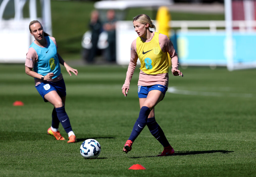 Slegers' influence key to Chloe Kelly's revival 3 BURTON-UPON-TRENT, ENGLAND - APRIL 01: Chloe Kelly of England during a training session at St Georges Park on April 01, 2025 in Burton-upon-Trent, England. (Photo by Alex Livesey/Getty Images)
