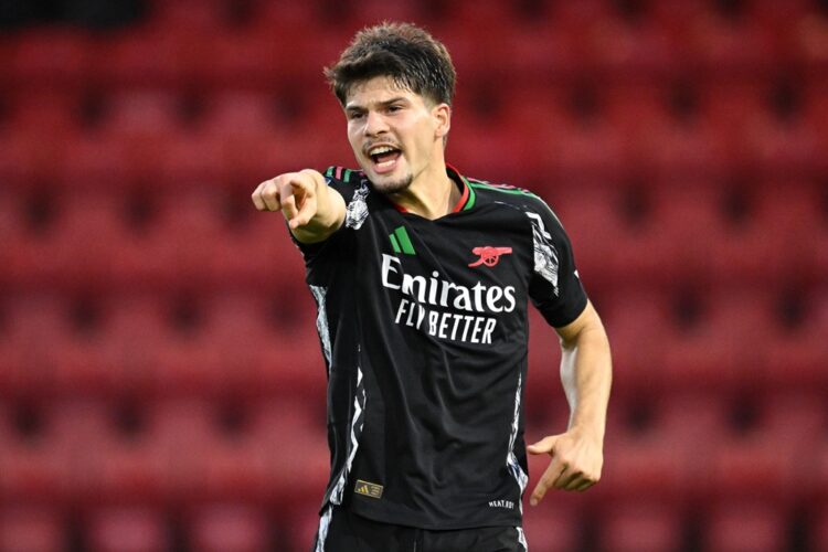 LONDON, ENGLAND: Elian Quesada-Thorn of Arsenal during the Bristol Street Motors Trophy match between Leyton Orient and Arsenal U21 at Gaughan Grou...