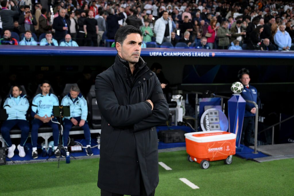 What Carlo Ancelotti told Mikel Arteta after the final whistle 2 MADRID, SPAIN - APRIL 16: Mikel Arteta, Manager of Arsenal, looks on prior to the UEFA Champions League 2024/25 Quarter Final Second Leg match between Real Madrid C.F. and Arsenal FC at Estadio Santiago Bernabeu on April 16, 2025 in Madrid, Spain. (Photo by David Ramos/Getty Images)