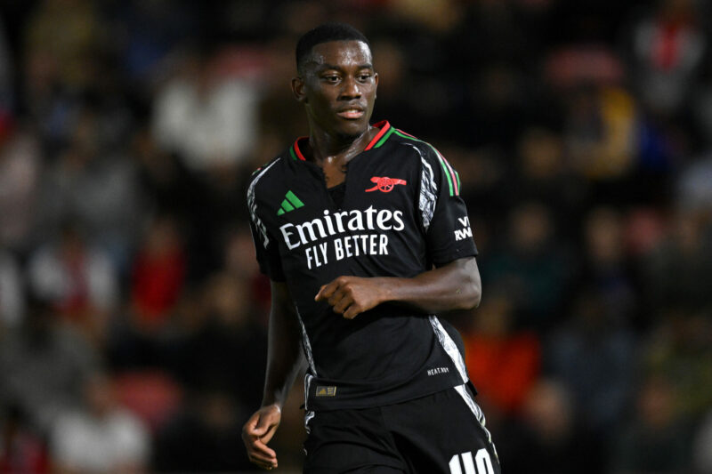 Khayon Edwards of Arsenal  during the Bristol Street Motors Trophy match between Leyton Orient and Arsenal U21 at Gaughan Group Stadium on Septembe...