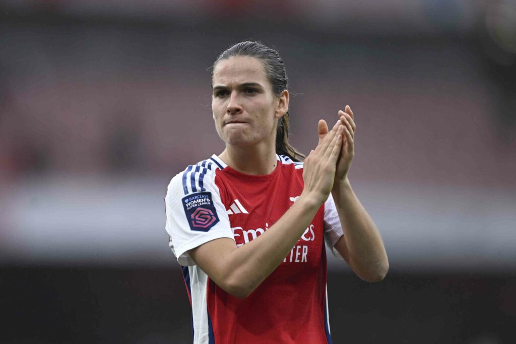 Arsenal defender undergoes surgery 2 Laia Codina of Arsenal waves to the Arsenal fans after the Barclays Women's Super League match between Arsenal and Everton at Emirates Stadium on O...