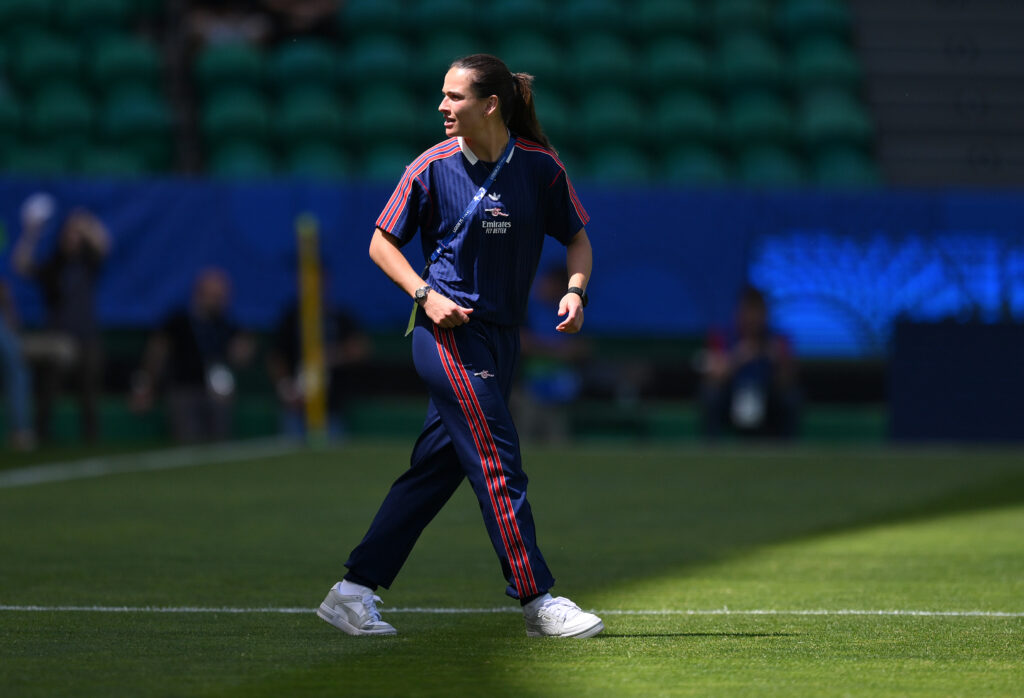 Arsenal defender undergoes surgery 3 LISBON, PORTUGAL - MAY 24: Laia Codina of Arsenal inspects the pitch prior to the UEFA Women's Champions League final match between Arsenal WFC and FC Barcelona at Estadio Jose Alvalade on May 24, 2025 in Lisbon, Portugal. (Photo by David Ramos/Getty Images)