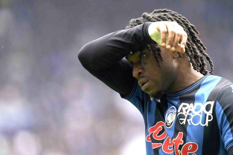 BERGAMO, ITALY - APRIL 13: Ademola Lookman during the Serie A match between Atalanta and Bologna at Gewiss Stadium on April 13, 2025 in Bergamo, It...