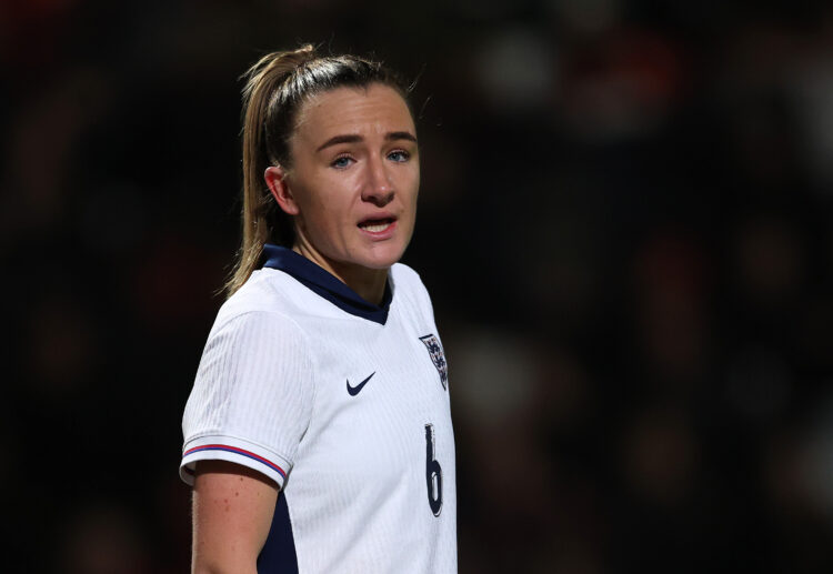 STEVENAGE, ENGLAND - FEBRUARY 25: Teyah Goldie of England looks on during the Women's U23 international between England and France at The Lamex Sta...