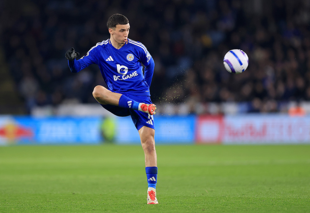 Leicester City set price for 20yo after Arsenal talks 4 LEICESTER, ENGLAND: Bilal El Khannouss of Leicester City during the Premier League match between Leicester City FC and Manchester United FC at The King Power Stadium on March 16, 2025. (Photo by Carl Recine/Getty Images)