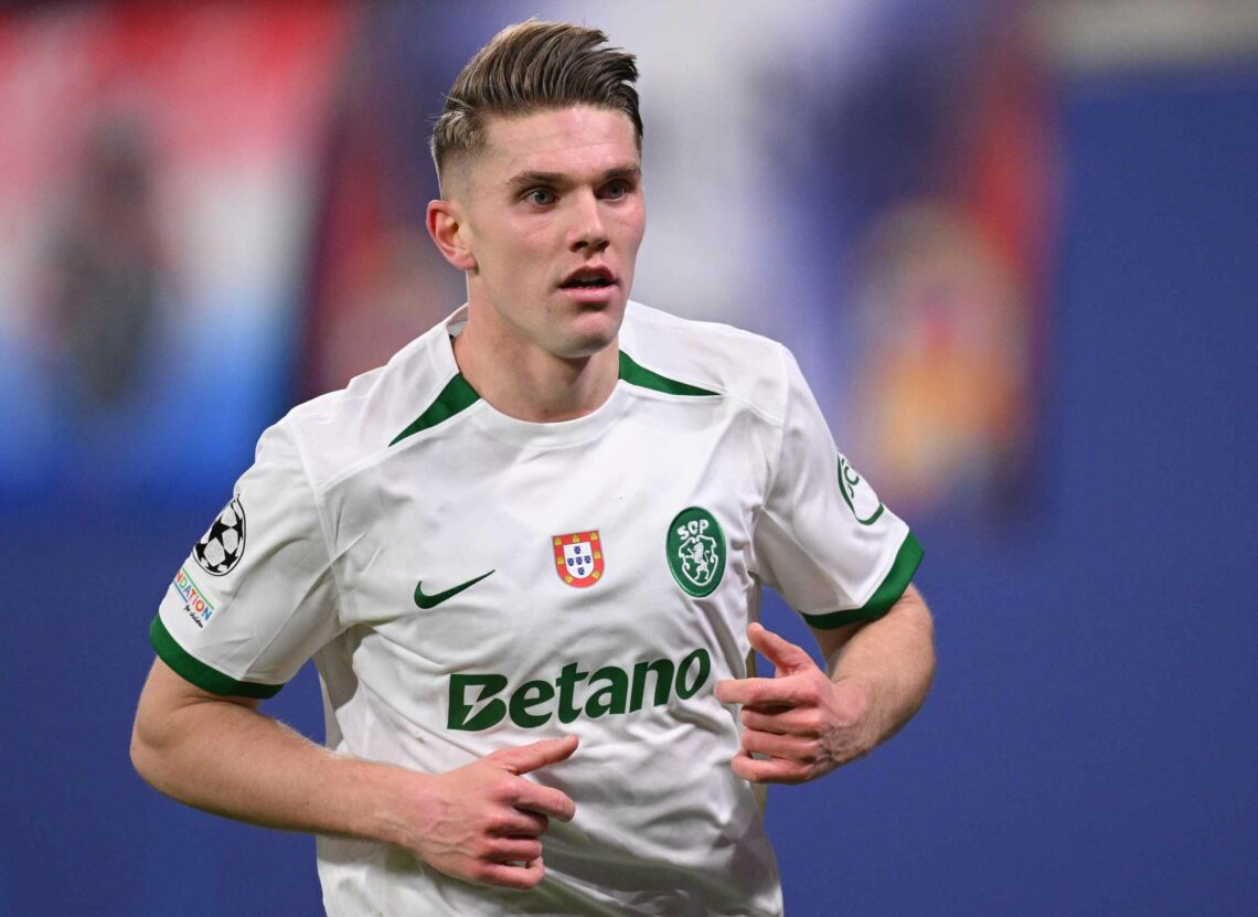 LEIPZIG, GERMANY - JANUARY 22: Viktor Gyökeres of Sporting Lisbon in action during the UEFA Champions League 2024/25 League Phase MD7 match between...