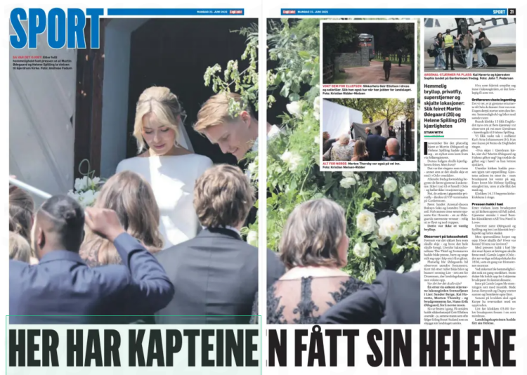 Secret wedding, private jet, superstars and hidden locations: This is how Martin Ødegaard (26) and Helene Spilling (29) celebrated their love Dagbl...