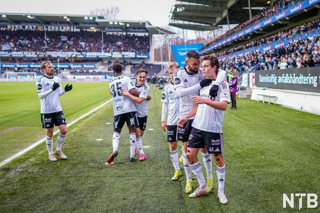 Sverre Nypan celebrating a goal for Rosenborg (Photo via Nypan on Twitter)