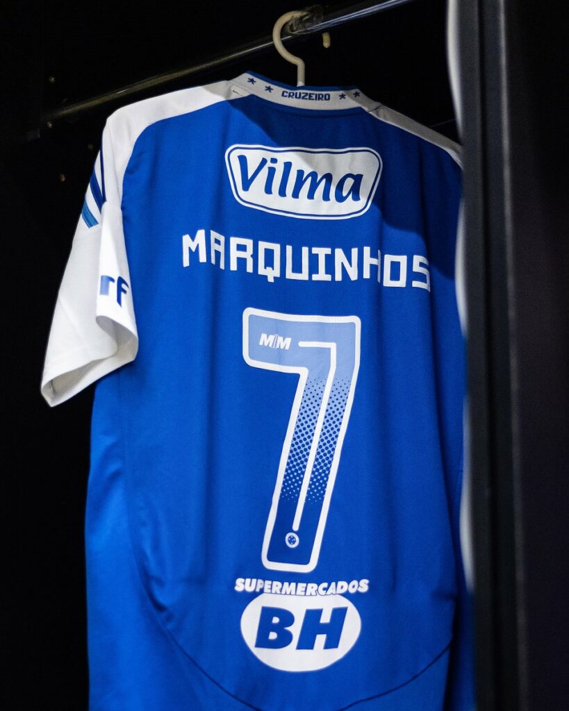 Club drop 2 big hints they're set to sign Arsenal loanee permanently 2 Marquinhos' Cruzeiro shirt with his new number 7 (Photo via Cruzeiro on Twitter)