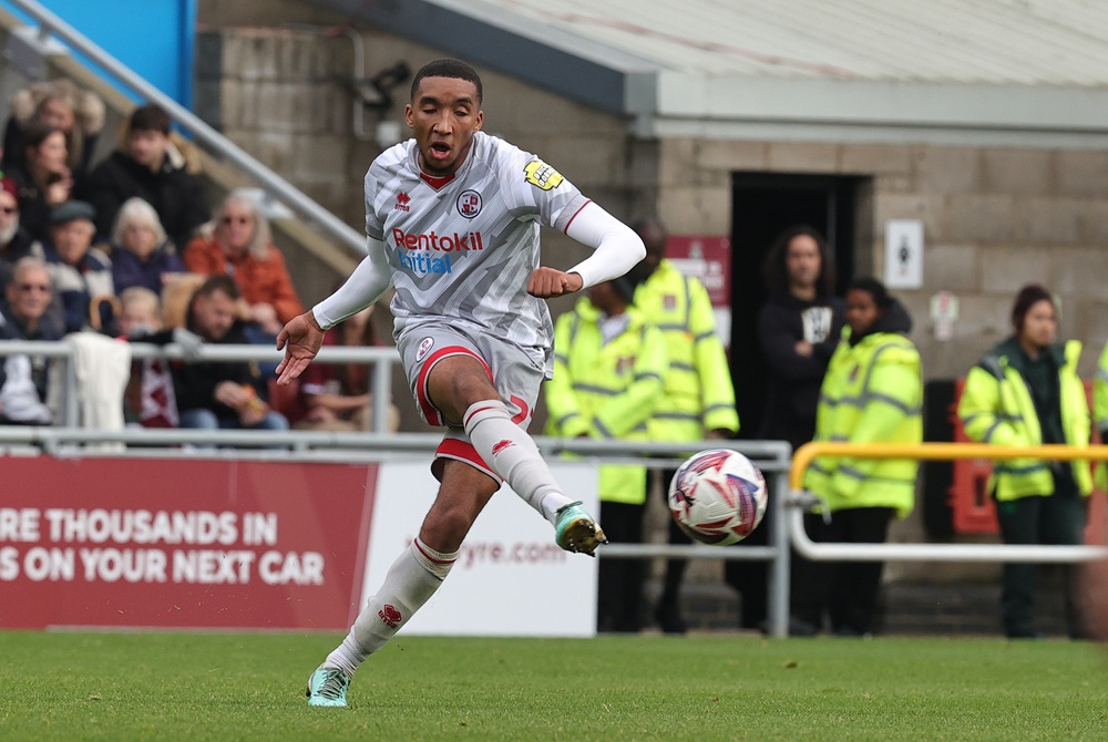 Former Gunner set to play under Jack Wilshere after joining new club 3 NORTHAMPTON, ENGLAND: Bradley Ibrahim of Crawley Town in action during the Sky Bet League One match between Northampton Town FC and Crawley Town FC at Sixfields on October 26, 2024. (Photo by Pete Norton/Getty Images)