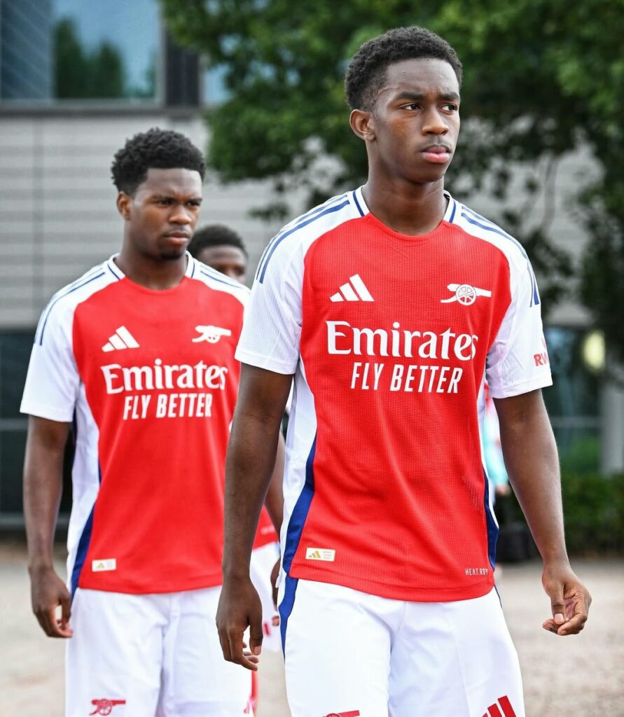 Released Arsenal player on trial 2 Reece Clairmont playing for Arsenal (Photo via Clairmont on Instagram)
