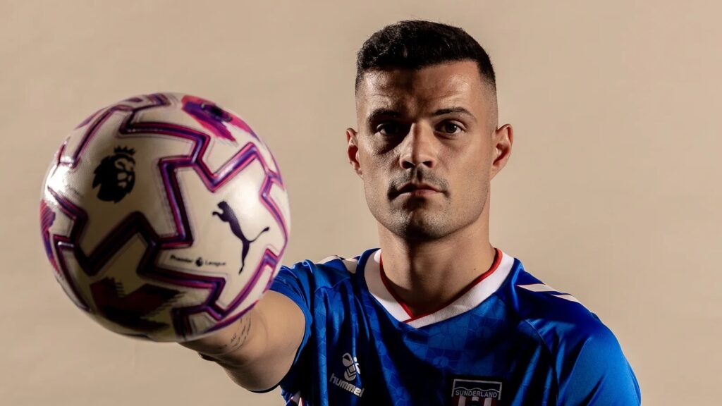 Granit Xhaka with Sunderland (Photo via SAFC.com)
