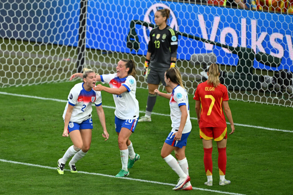 Arsenal star tipped to be first non-Spanish winner of Ballon d’Or since 2019 3 Alessia Russo of England celebrates scoring her team's first goal with teammates Ella Toone and Lauren Hemp during the UEFA Women's EURO 2025 Final...