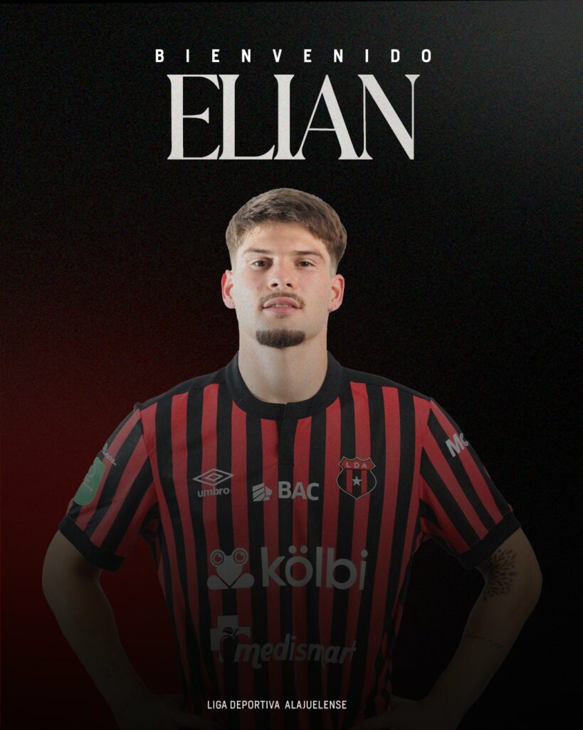 Released Arsenal player signs for club in Costa Rica 2 Elian Quesada-Thorn after signing for Alajuelense (Photo via Alajuelense on Twitter)