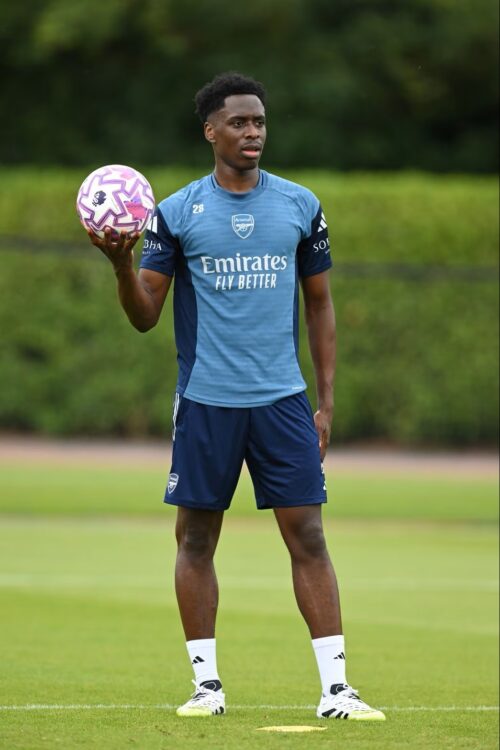 Albert Sambi Lokonga back in training with Arsenal (Photo via Arsenal.com)