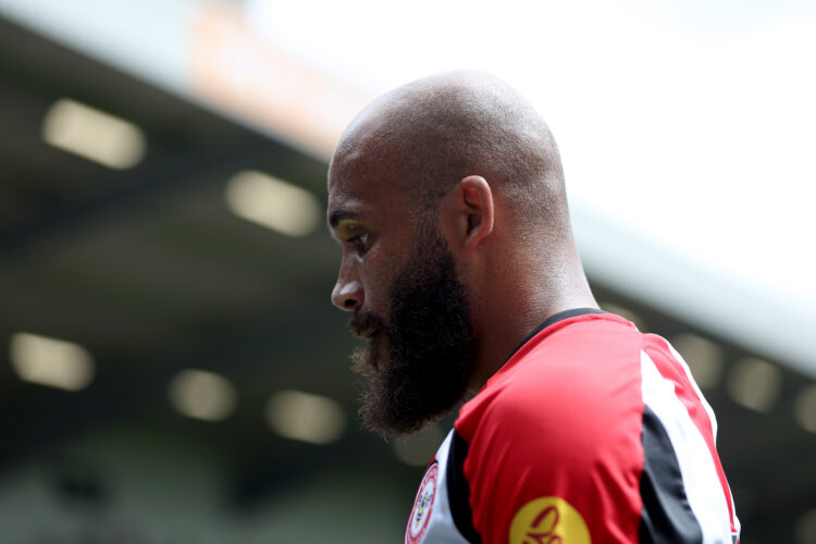 LONDON, ENGLAND - JULY 20: Bryan Mbuemo of Brentford during the Pre-Season Friendly match between AFC Wimbledon and Brentford at The Cherry Red Rec...