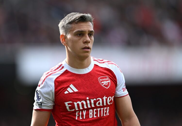 LONDON, ENGLAND: Leandro Trossard of Arsenal during the Premier League match between Arsenal FC and Newcastle United FC at Emirates Stadium on May ...