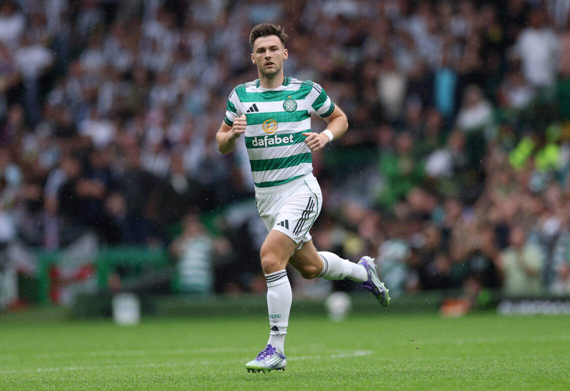 GLASGOW, SCOTLAND - JULY 19: Celtic player Kieran Tierney iin action during the pre-season friendly match between Celtic and Newcastle United at Ce...