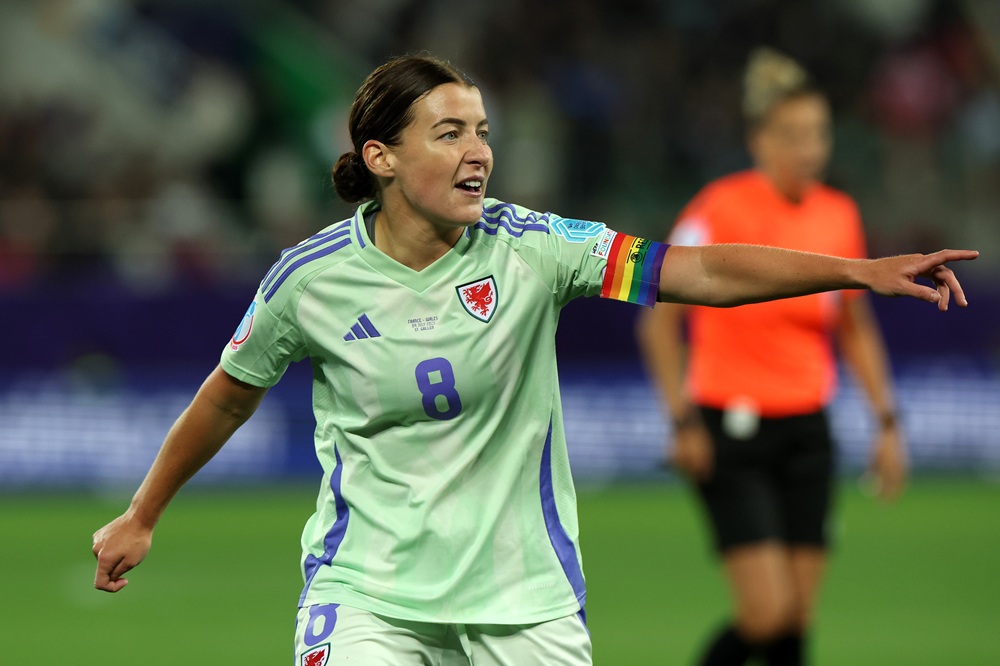 All to play for after England destroy the Netherlands 4-0 4 ST GALLEN, SWITZERLAND: Angharad James-Turner of Wales reacts during the UEFA Womens EURO 2025 Group D match between France and Wales at Arena St. Gallen on July 09, 2025. (Photo by Eddie Keogh/Getty Images)