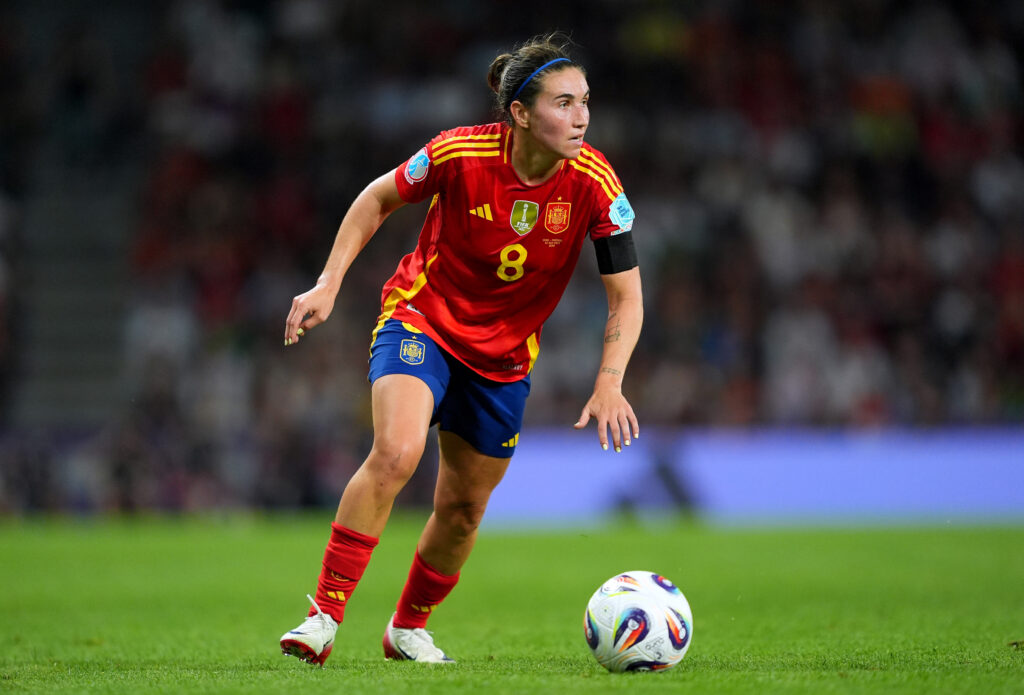 Mariona Caldentey explains why she feels more noticed at Arsenal than Barcelona 4 BERN, SWITZERLAND - JULY 03: Mariona Caldentey of Spain runs with the ball during the UEFA Women's EURO 2025 Group B match between Spain and Portugal at Stadion Wankdorf on July 03, 2025 in Bern, Switzerland. (Photo by Daniela Porcelli/Getty Images)