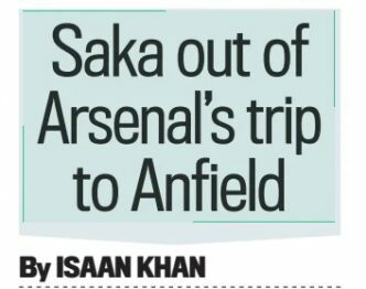 Saka out of Arsenal’s trip to Anfield Daily Mail26 Aug 2025By ISAAN KHAN BUKAYO SAKA will be sidelined for up to four weeks — and miss Arsenal’s clash with Liverpool on Sunday. The 23-year-old hobbled off during the Gunners’ 5-0 thrashing of Leeds at the weekend, after sustaining an injury to his left hamstring which Mikel Arteta initially said might be ‘significant’. However, scans showed a less serious injury than the Arsenal boss feared. Captain Martin Odegaard damaged his right shoulder during the Leeds match, but Arsenal are confident he hasn’t sustained a long-term injury and the Norwegian has not been ruled out of the trip to Anfield.