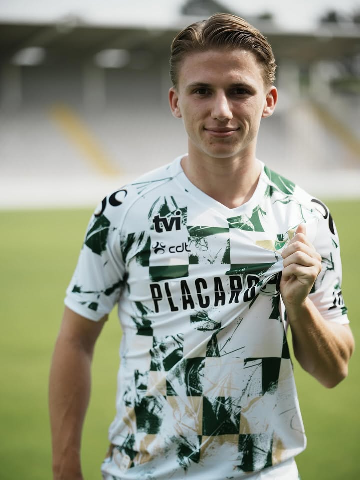 Jimi Gower after signing for Moreirense (Photo via Moreirense on Instagram)