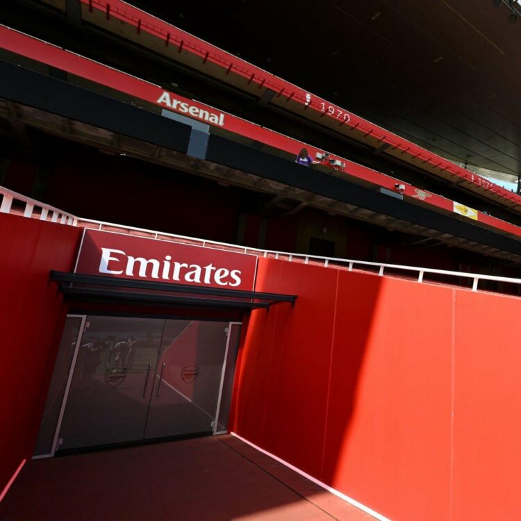 Arsenal's new player walk-out area (Photo via DailyAFC on Twitter)
